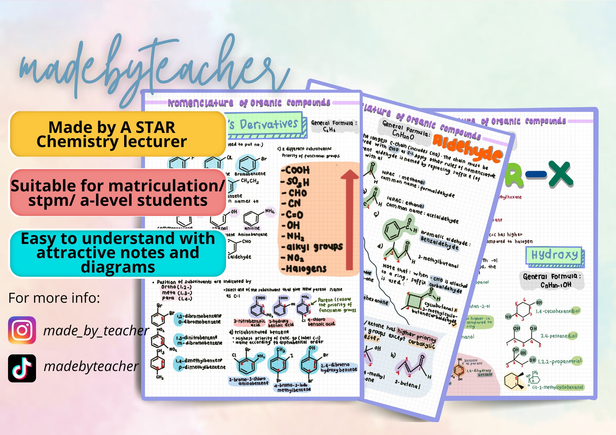 Organic Chemistry A Level Notes - Etsy