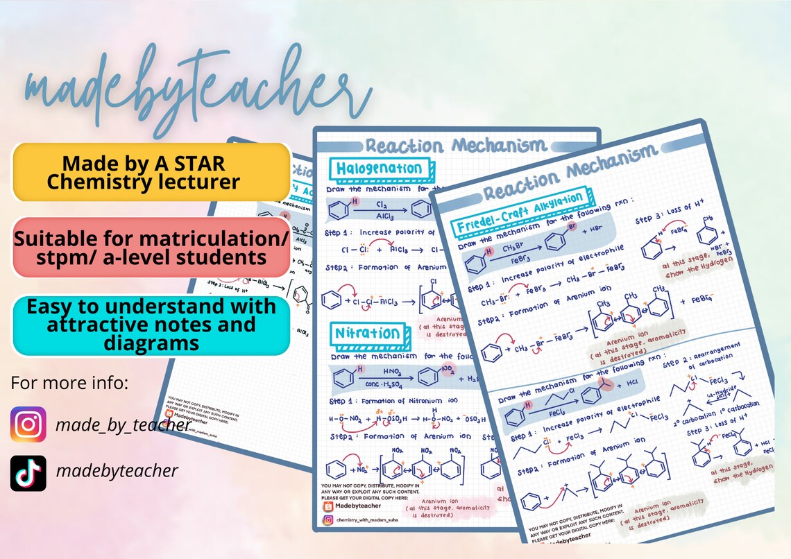 Organic Chemistry A Level Notes Etsy