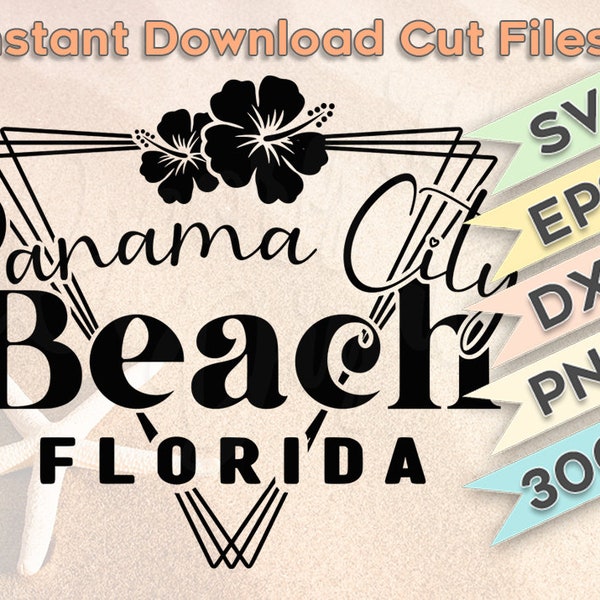 Panama City Beach | Cricut | Silhouette | Sublimation | Cut Files | Digital Download | Printable PNG 300 dpi