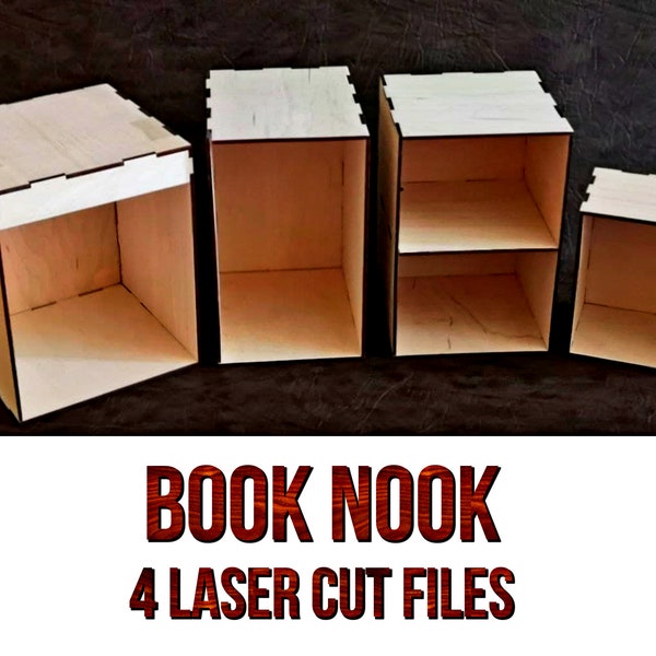 Book Nook, DIY,  Shelf Insert with LED light - Kit SVG