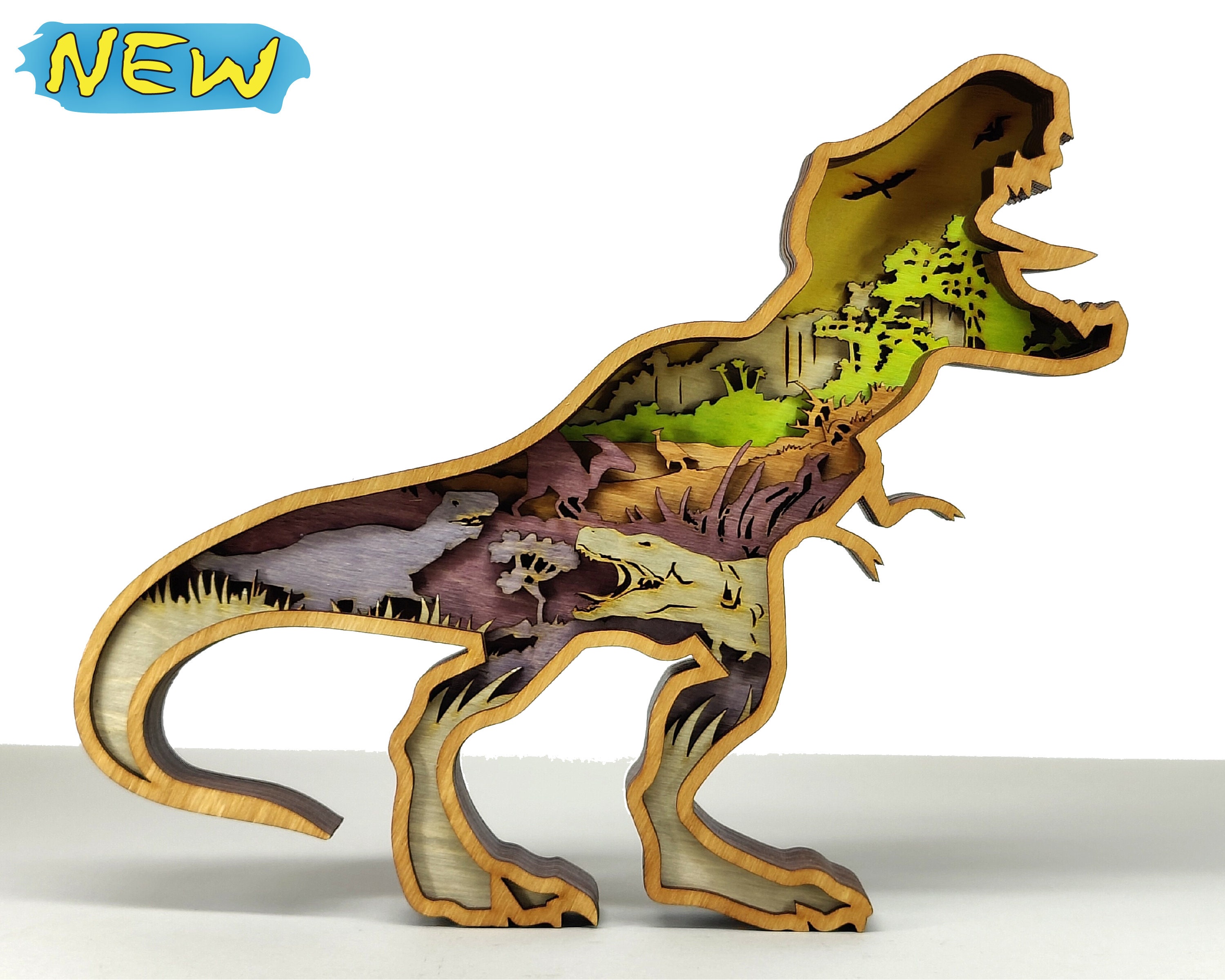 Trex Laser Cut File Multilayer 9 Layer Art Piece for Etsy