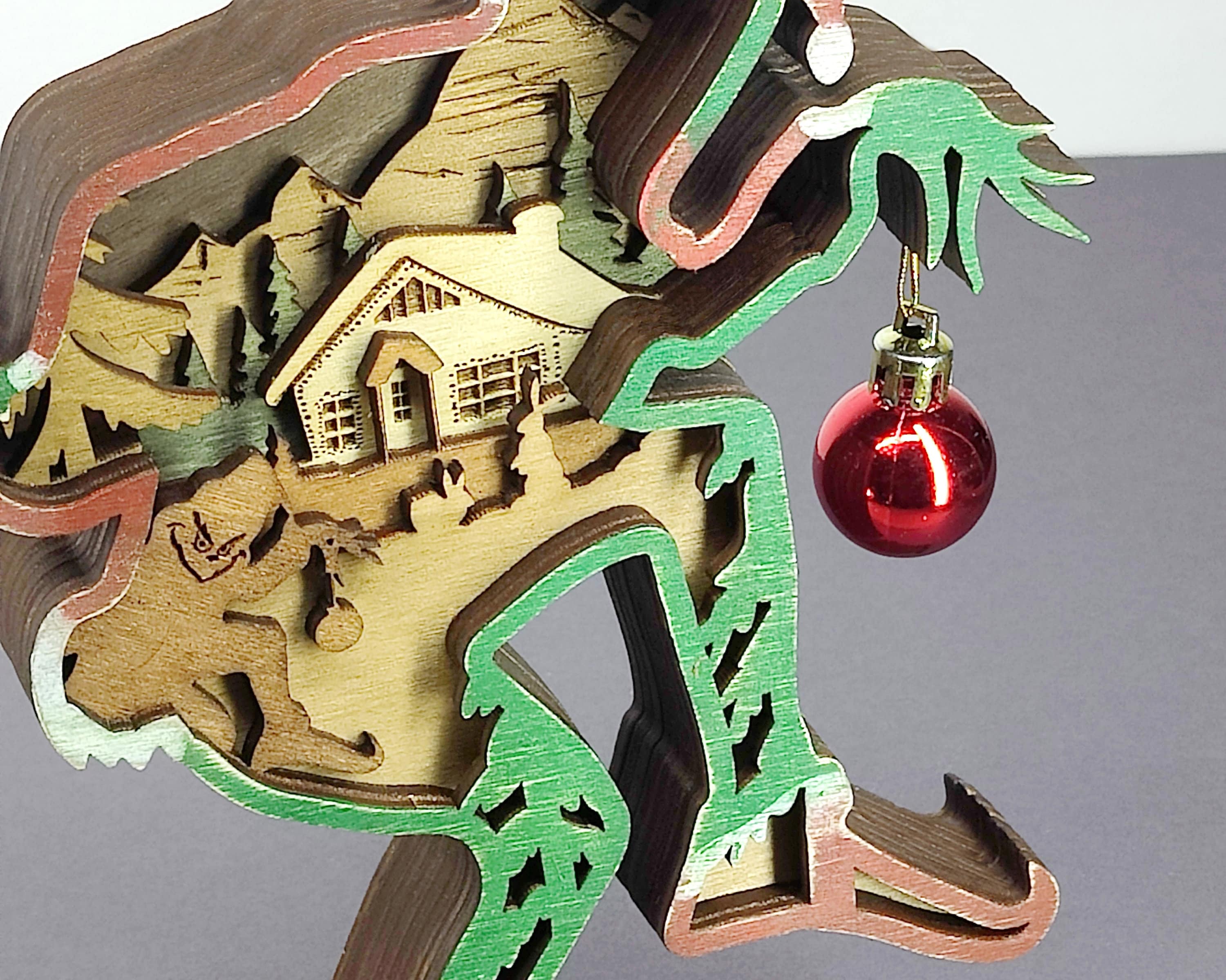 Grinch SVG Laser Cut Files Christmas Svg 8 Layer Art Piece - Etsy UK