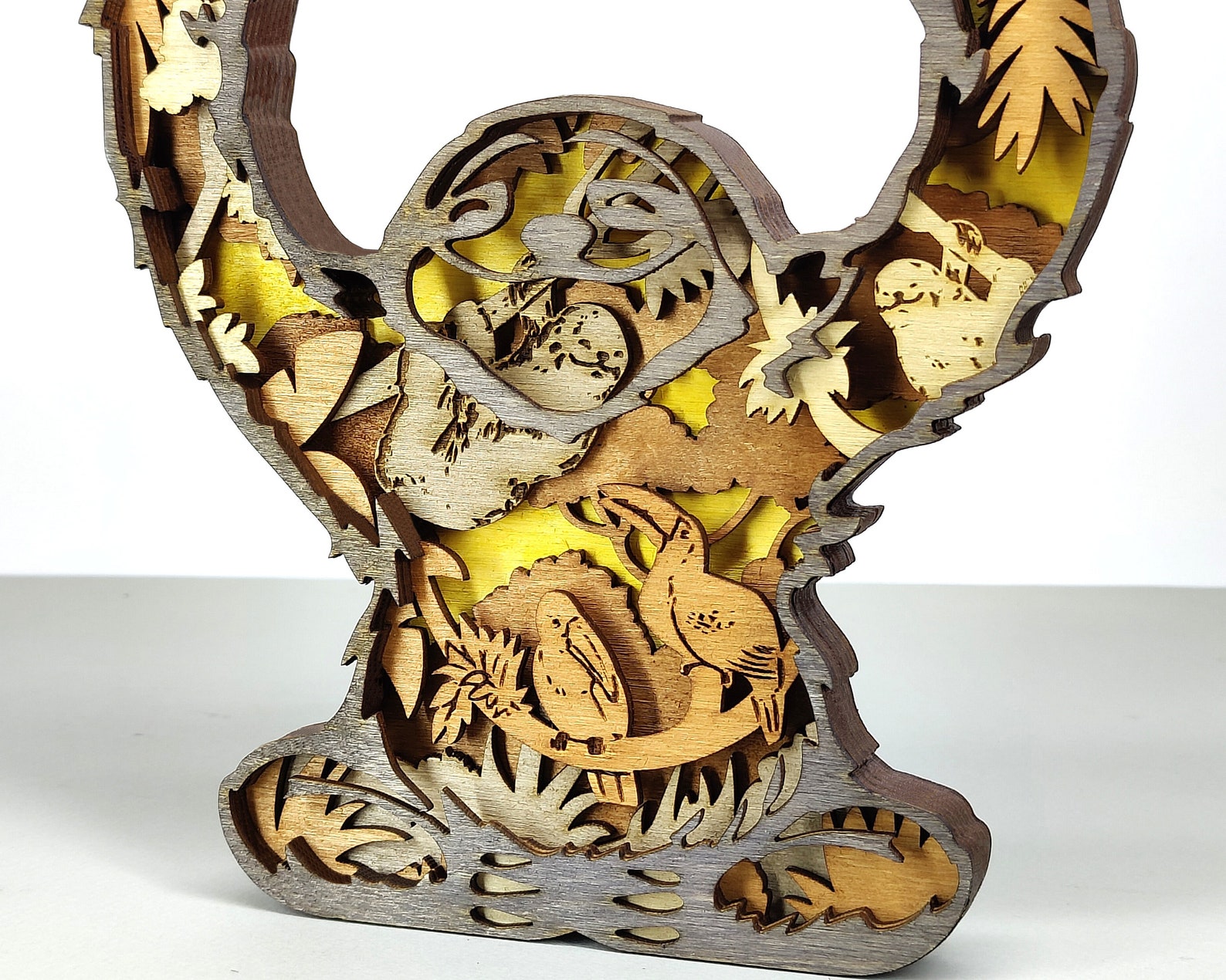 Sloth Multilayer SVG Laser Cut File 3D Layer 6 Layer Art - Etsy UK