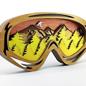 Gafas de esquí y snowboard para niños - Cristal de espejo amarillo