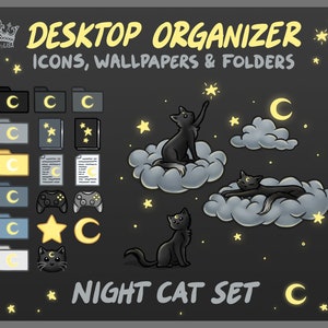 Cat Pack Computer Icons 130-164 Cat Cats Folder Mac & PC 