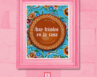 Hay Comida en la Casa, Chicana Art, Print, Spanglish, Latinx, Mexican, Artwork, Latina, Wall decor, Latina Art, Gifts for Latinas, Latine