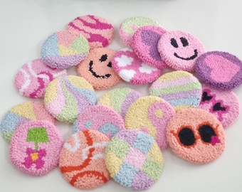 Set of 2 Pink Car Coaster, Handmade Coaster for Car, Car Accessories for Women, New Car Gift, Best Friend Gift, Car Cup Holder Coaster