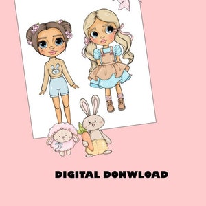 Cheerful coloring pages Paper doll dress up paper doll quiet book pages Activity for Kids Coloring Pages Paperdoll Coloring . Easter doll