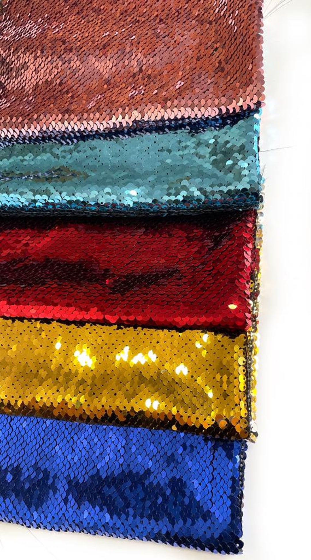 Sequin Types Reversible Sequin Fabric, Sequin Fabric Flip Two Tone Material,20x30cm ...