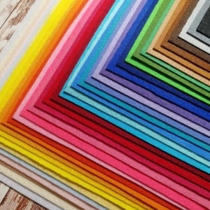 Hard Koreaans vilt 1,2 mm dikke vellen. Harde vilten vellen verstijfd vilt 7,8" x 11,8" (20 x 30 cm en 30 x 40 cm) 1,2 mm, 41 kleuren ambachtelijk vilt, vilt