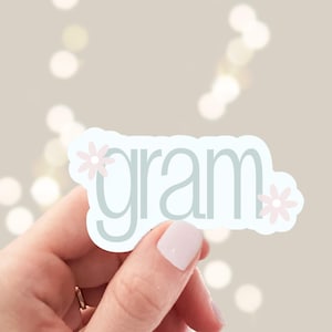 Gram Sticker Personalized Sticker Gram Gift for Gram Cute Sticker Custom Gram Decal Sticker New Gram Gift