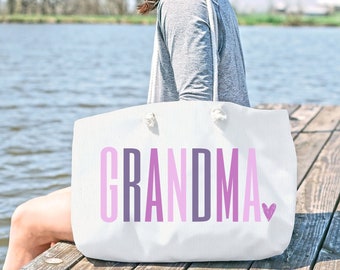 Grandma Bag, Weekender Bag, Travel Bag, Grandma Tote Bag, New Grandma Gift, Grandma Gift, Pregnancy Announcement Gift