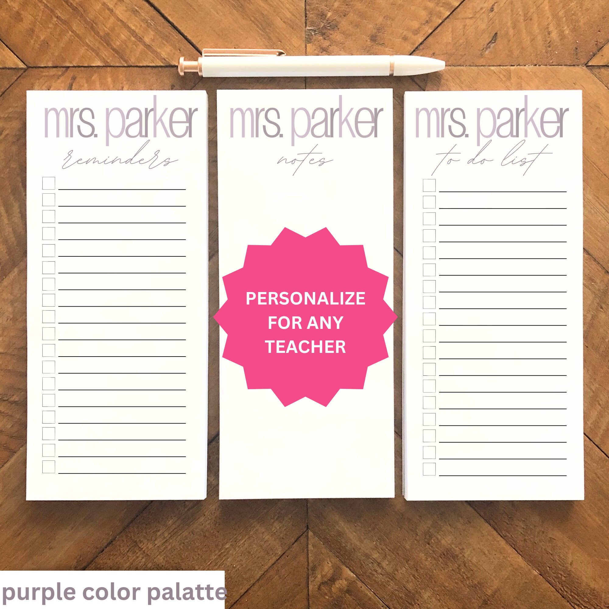 Personalized Teacher Notepad Custom Notepad Teacher Appreciation Gift ...