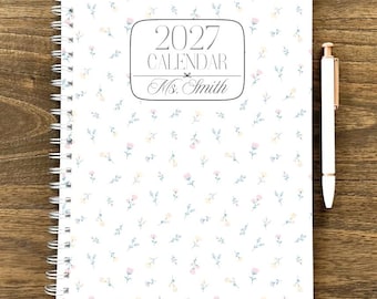 Teacher Planner July 2026 - June 2027 12 Month Teacher Planner 8.5 x 11" Large Spiral Planner Weekly Spreads & Monthly Spreads