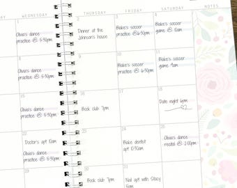 July 2025 - Dec 2026 Planner 18 month 8.5x11&quot; Custom Planner Personalized Large Spiral Planner Customized 18 Month Calendar Floral Design