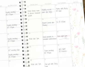 12 Month Planner July 2026 - June 2027 12 Month Planner | 8.5 x 11" Large Spiral Planner | Weekly Spreads & Monthly Spreads