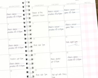 18 Month Planner Personalized 8.5x11" Custom Planner July 2026 - Dec 2027 Planner Large Spiral Customized Calendar Pink Plaid Planner