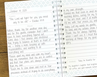 Personalized Prayer Journal Notebook 5.5 x 8.5 inches Custom Christian Journal Bible Study Notebook Christian Women Gift