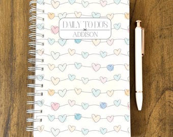 Personalized Undated Planner 5.5 x 8.5 inches Custom Spiral Planner Personalized Daily Planner 2026 Daily Daily Organizer Customized
