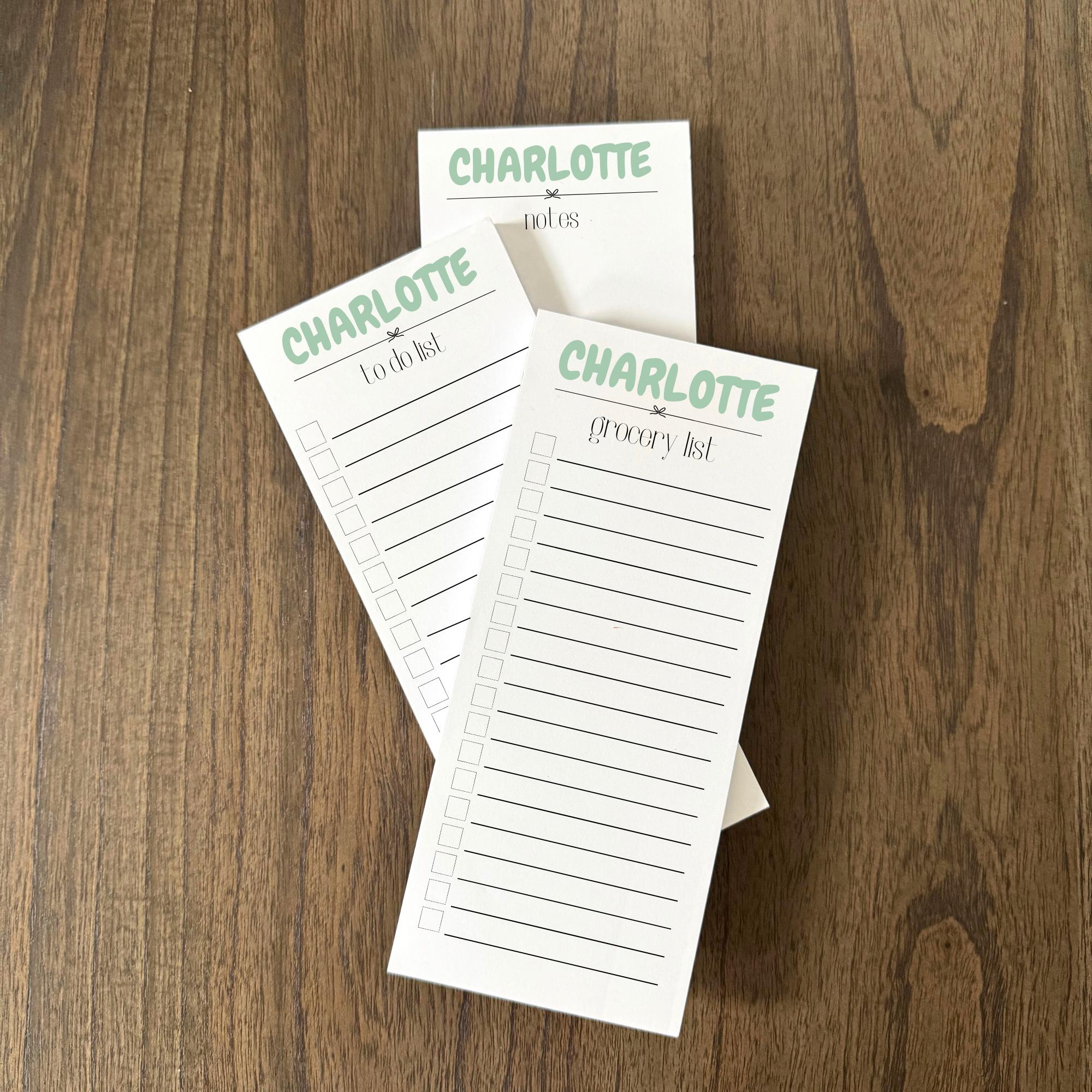 Cute Colorful Notepad Gift Set | 3 Pack Notepad With Personalized Name ...
