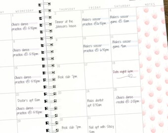 18 Month Planner Personalized 8.5x11" Custom Planner July 2026 - December 2027 Planner Large Spiral Customized Calendar Cherry Bow