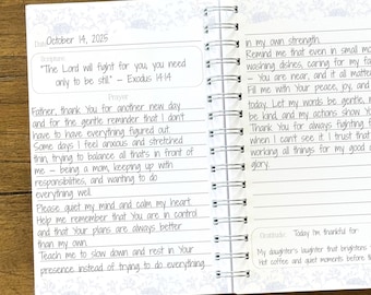 Personalized Prayer Journal Notebook 5.5 x 8.5 inches Custom Christian Journal Bible Study Notebook Christian Women Gift