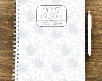 Teacher Planner July 2026 - June 2027 12 Month Teacher Planner 8.5 x 11" Large Spiral Planner Weekly Spreads & Monthly Spreads