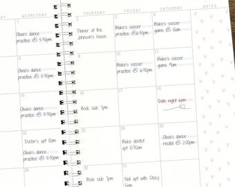 18 Month Planner Personalized 8.5x11" Custom Planner July 2026 - Dec 2027 Planner Large Spiral Customized Calendar Pink Hearts