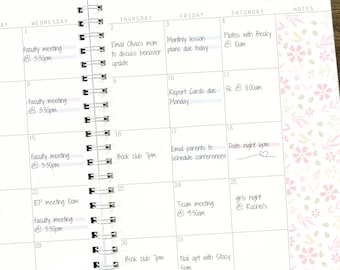 12 Month Planner July 2026 - June 2027 12 Month Planner 8.5 x 11" Large Spiral Planner Weekly Spreads & Monthly Spreads