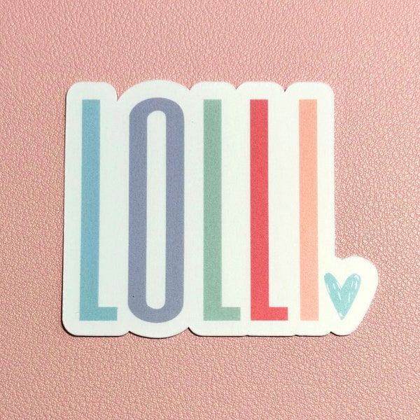 Lolli Sticker Personalized Stickers Lolli Gift for Lolli Cute Sticker Custom Lolli Decal Sticker New Lolli Gift Tumbler Cup Sticker