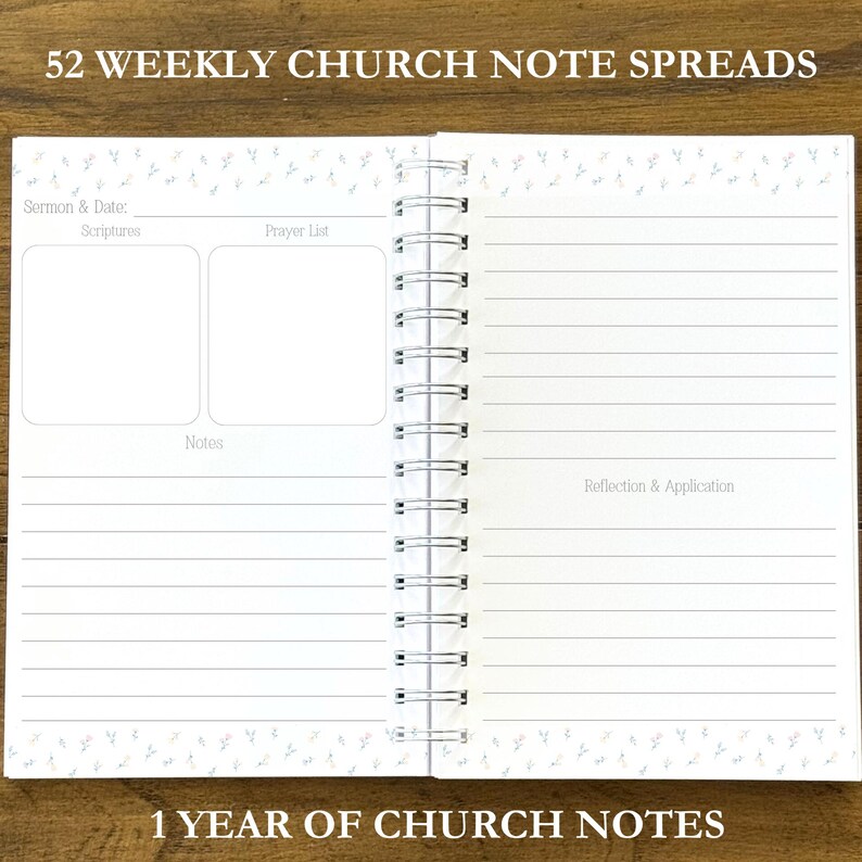 Personalized Church Notes Notebook 5.5 X 8.5 Inches Custom Sermon ...