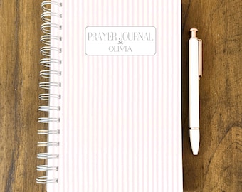 Personalized Prayer Journal Notebook 5.5 x 8.5 inches Custom Christian Journal Bible Study Notebook Christian Women Gift