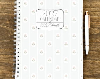 Teacher Planner July 2026 - June 2027 12 Month Teacher Planner 8.5 x 11" Large Spiral Planner Weekly Spreads & Monthly Spreads