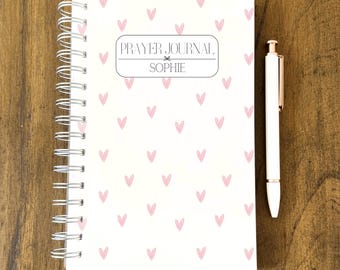 Personalized Prayer Journal Notebook 5.5 x 8.5 inches Custom Christian Journal Bible Study Notebook Christian Women Gift