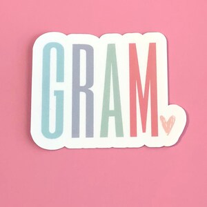 Gram Sticker Personalized Sticker Gram Gift for Gram Cute Sticker Custom Gram Decal Sticker New Gram Gift