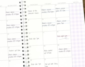 July 2026 - Dec 2027 Planner 18 Month 8.5x11" Custom Planner Personalized Planner Large Spiral Planner Customized Calendar Purple Plaid