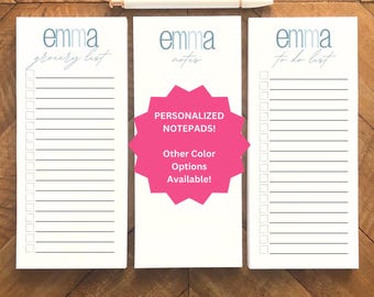 Personalized Notepads 3 pack Custom To Do List Daily Organization Notepads Personalized Customized Notepads Stationery Personalized Gift