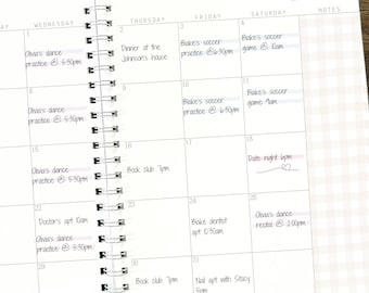 18 Month Planner Personalized 8.5x11" Custom Planner Jan 2026 - June 2027 Planner Large Spiral Customized Calendar Brown Gingham Plaid