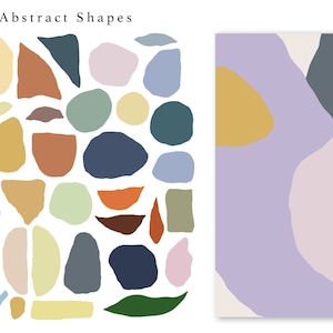 Imágenes prediseñadas modernas abstractas, Colección abstracta moderna y colorida, Formas geométricas