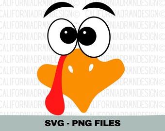 Turkey Face SVG, Funny Turkey SVG, Cute Kids Fall Shirt Design, Family Thanksgiving Shirt, Fall Tee Svg, Thanksgiving Gift Idea, Cricut File