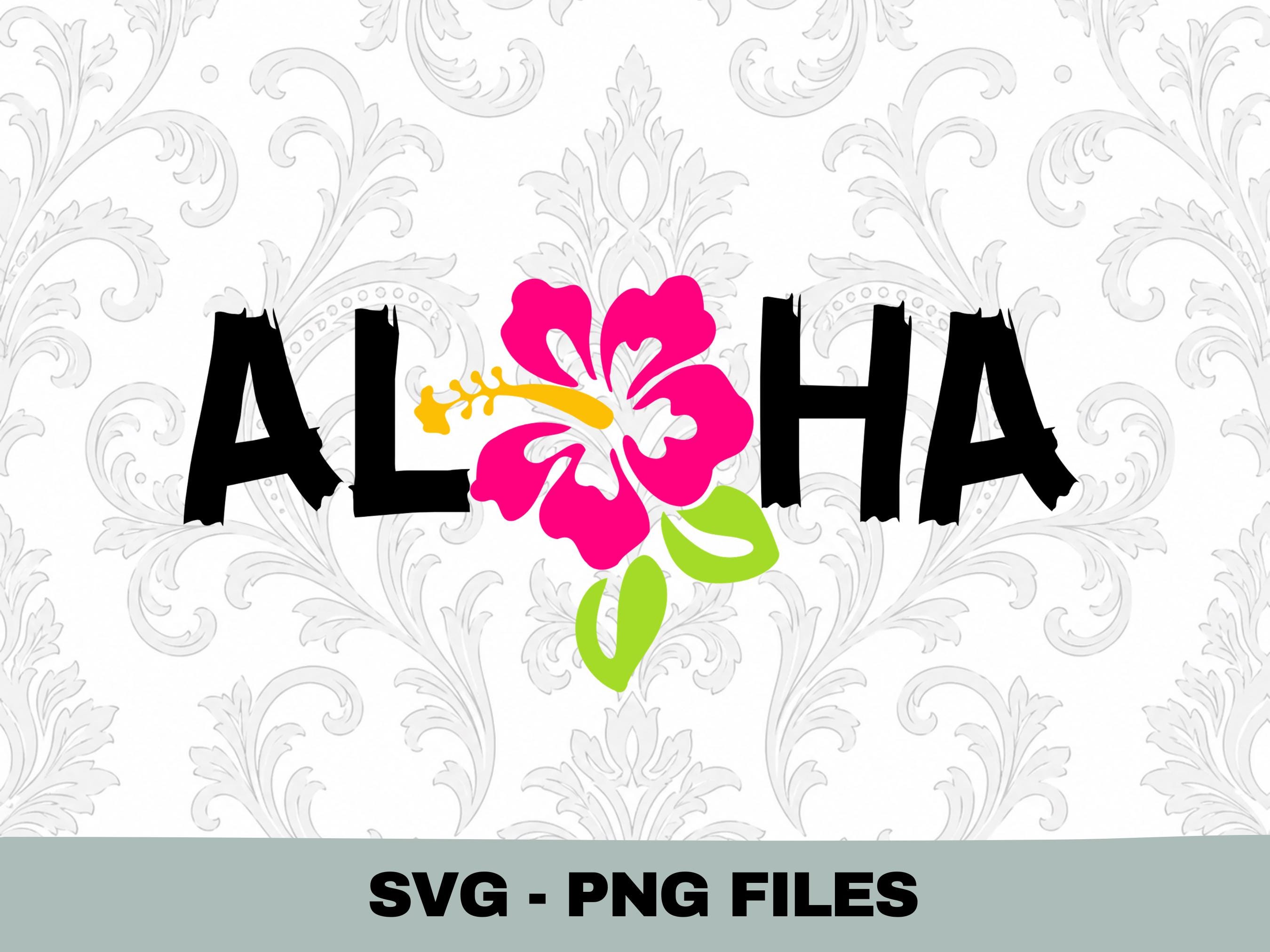 Aloha SVG PNG, Hawaii Shirt Design, Hibiscus Flower Svg, Sublimation ...