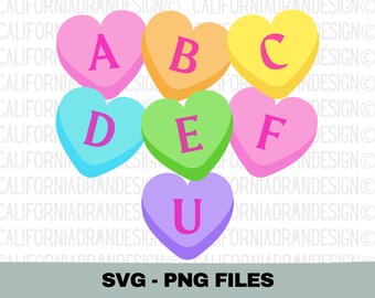 Funny Valentine Svg Png | ABCDEFU Candy Hearts SVG | Anti Valentine Shirt Design | Sarcastic Valentine Cut File | Cricut Svg