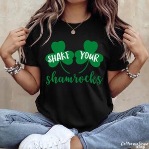 Lustige St Patrick's Day SVG, schütteln Sie Ihre Shamrocks SVG PNG, Shamrock Cricut Cut-Datei, St. Patty's Day Shirt Design, irischer Klee svg Bild 5