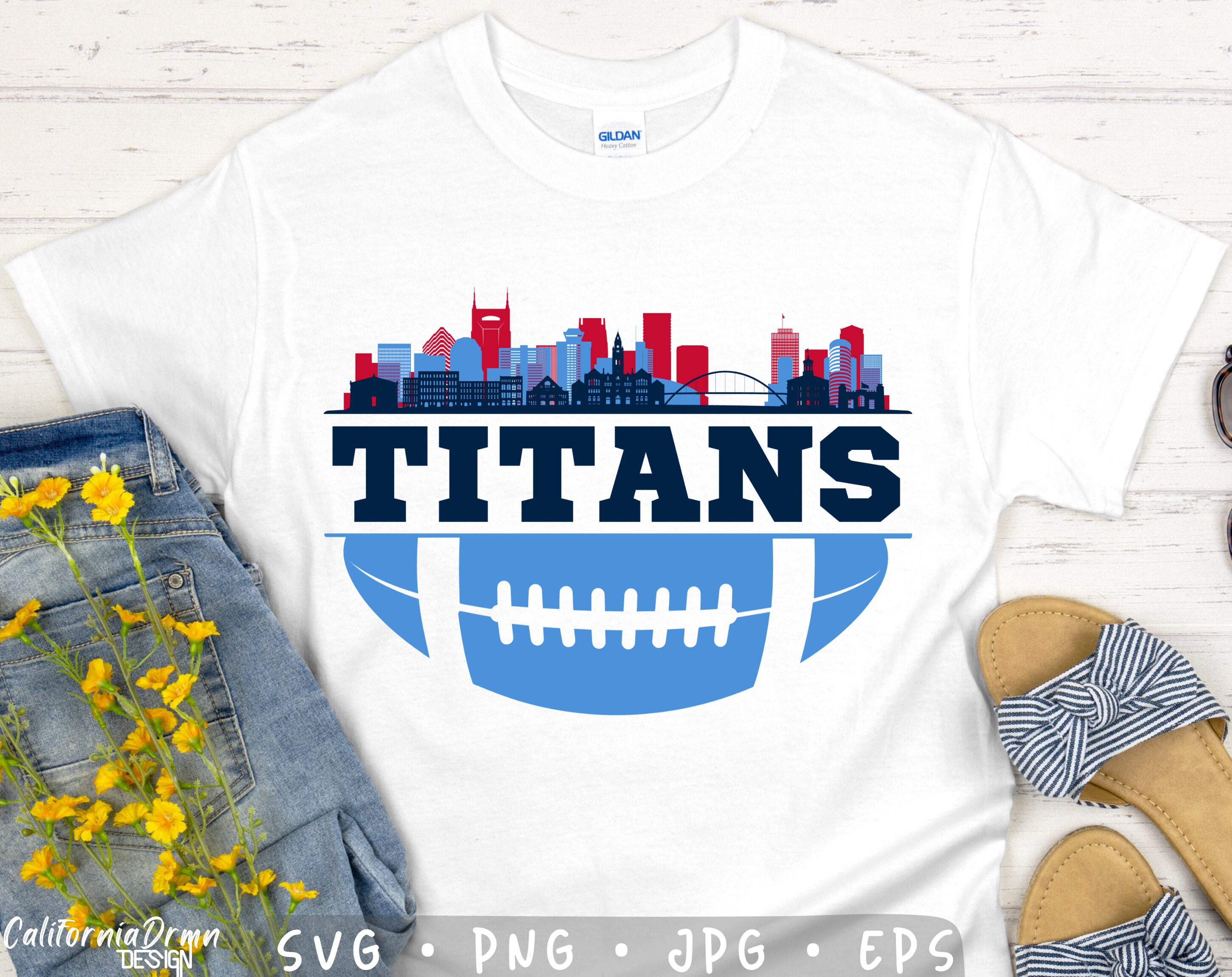 Tennessee Titans NFL And Palm Trees Hawaii Style 3D T-Shirt - Banantees