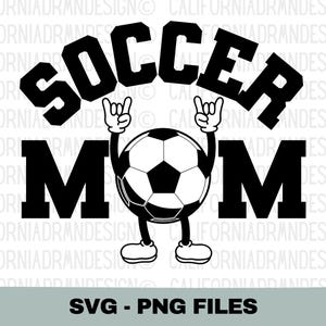 Soccer Mom SVG, Soccer Mom Shirt, Sports Svg, Soccer Lover, Soccer Png, Soccer Game Day, Soccer Mom SVG Files for Cricut, Sublimation PNG