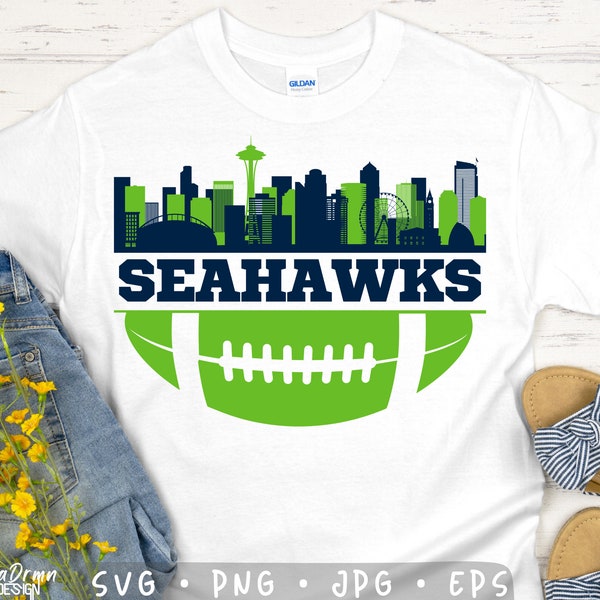 Sea.Hawks Football SVG, T-shirts Sea.Hawks, t-shirts de football Seattle, t-shirts Sea.Hawks, cadeau de fan de football Sea.Hawks, chemises pour le match, SVG Cricut