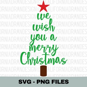Feliz Navidad (Svg, Png), Árbol de Navidad (Svg), Canción navideña (Svg), Letrero navideño (Svg), Diseño de camiseta navideña, Música navideña (Svg)