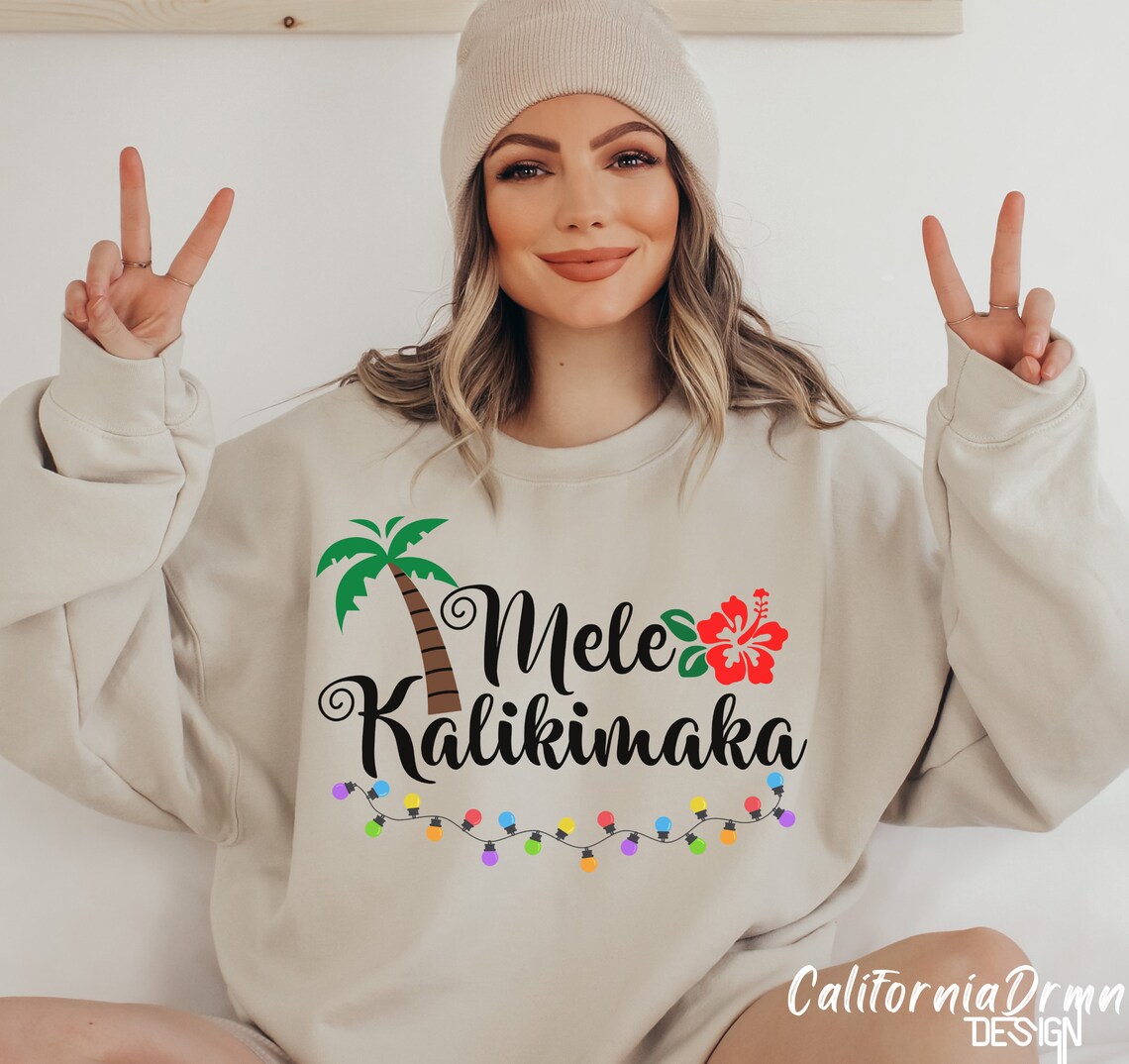 Mele Kalikimaka SVG, Hawaii SVG, Hawaiian Merry Christmas, Hawaiian