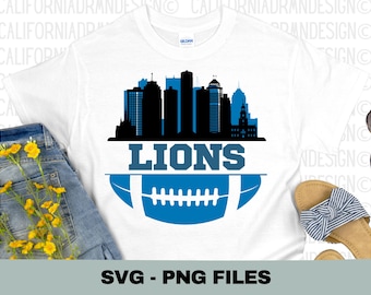 Lions SVG, Football SVG, Detroit SVG, Lions T-Shirt, Lions Shirt, Football Tees, Lions Football, Detroit T-Shirt, Football Cricut Cut File