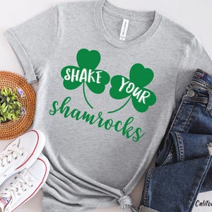 Lustige St Patrick's Day SVG, schütteln Sie Ihre Shamrocks SVG PNG, Shamrock Cricut Cut-Datei, St. Patty's Day Shirt Design, irischer Klee svg Bild 4